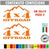 Kit 2 Adesivi 4x4 off Road Montagna Decal Fuoristrada Universale auto cod.1681