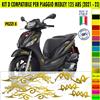 Kit Grafica adesivi decal compat con PIAGGIO MEDLEY 125 ABS carene -kit D-2152