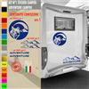Kit 5 Adesivi camper AVVENTURA LUPO NATURA MONTAGNA caravan accessori cod.1834