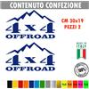 Kit 2 Adesivi 4x4 off Road Montagna Decal Fuoristrada Universale auto cod.1681