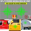 Kit 2 Adesivi Bussola Rosa dei Venti 4x4 decal Auto Camper misura colore c.1655