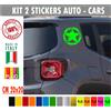 Kit 2 Adesivi Stella Fuoristrada 4X4 compatibili con Jeep Renegade Suzuki c.1844