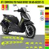 Grafica adesivi decal compatibili con PIAGGIO BEVERLY 300 KIT C vari colori 2075