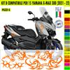 Kit Grafica adesivi decal compatibili con YAMAHA X-MAX 300 X MAX -kit D- c.2173