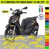 Kit Grafica adesivi decal compat con PIAGGIO MEDLEY 125 ABS carene -kit D-2152