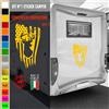 Adesivi camper CERVO BANDIERA NATURA ANIMALI caravan roulotte accessori cod.1829