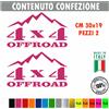 Kit 2 Adesivi 4x4 off Road Montagna Decal Fuoristrada Universale auto cod.1681