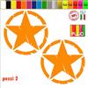 Kit Adesivi 4x4 off Road Stella Militare US Army Scegli Colore e Misura cod.1653