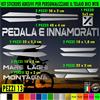 Kit 13 Adesivi telaio bici UNIVERSALI mtb protezione PEDALA E INNAMORATI 2404