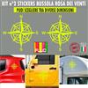 Kit 2 Adesivi Bussola Rosa dei Venti 4x4 decal Auto Camper misura colore c.1655