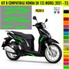 Grafica adesivi decal compatibili con HONDA SH125 SH 125 -KIT B vari colori 2085