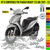 Kit Grafica adesivi decal compat con PIAGGIO MEDLEY 125 ABS carene -kit D-2152