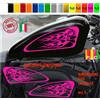 Kit 2 adesivi serbatoio FIAMME TESCHIO harley chopper style vintage colori c1783