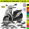 Kit Grafica adesivi decal compat con PIAGGIO MEDLEY 125 ABS carene -kit D-2152