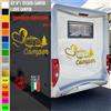 Adesivi camper AMORE PER ROULOTTE CUORE caravan roulotte accessori cod.1828
