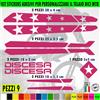 Kit 9 Adesivi telaio bici UNIVERSALI mtb protezione Fat Bike DISCESA 2398