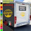 Adesivi camper I LOVE CAMPER AMORE PASSIONE caravan roulotte accessori cod.1822