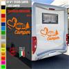 Adesivi camper AMORE PER ROULOTTE CUORE caravan roulotte accessori cod.1828