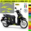 Grafica adesivi decal compatibili con HONDA SH125 SH 125 -KIT A vari colori 2084