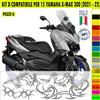 Kit Grafica adesivi decal compatibili con YAMAHA X-MAX 300 X MAX -kit D- c.2173