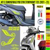 Grafica adesivi decal compatibili con SYM SYMPHONY 125 -KIT C- vari colori 2081