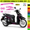Grafica adesivi decal compatibili con HONDA SH125 SH 125 -KIT C vari colori 2086