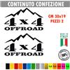 Kit 2 Adesivi 4x4 off Road Montagna Decal Fuoristrada Universale auto cod.1681