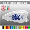 Kit 2 adesivi moto serbatoio fiamme teschio skull bobber chopper harley cod.1680