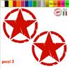 Kit Adesivi 4x4 off Road Stella Militare US Army Scegli Colore e Misura cod.1653
