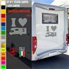 Adesivi camper I LOVE CAMPER AMOPRE PASSIONE caravan roulotte accessori cod.1823