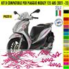 Kit Grafica adesivi decal compat con PIAGGIO MEDLEY 125 ABS carene -kit D-2152