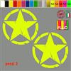 Kit Adesivi 4x4 off Road Stella Militare US Army Scegli Colore e Misura cod.1653