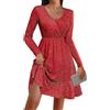 Zeagoo Abito da Donna con Paillettes e Maniche Lunghe Elegante Miniabito da Cocktail con Scollo a V per Serate Chic