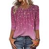Zeagoo Donna Maglietta Maniche 3/4 Girocollo Maglietta Basic Camicia Estate Top Leggera Casual con Bottoni Shirt Schwarz S