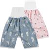 Aolso Pantaloni da allenamento per vasino, riutilizzabili, traspiranti, per bambini, in cotone, lavabili, con motivi, per ragazzi e ragazze dai 2 ai 3 anni, S, bianco e blu, 2 pezzi
