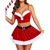 Avidlove Canotte e gonne di Natale da donna, Colore: rosso, XXL