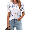 Zeagoo Maglietta Donna Maniche Corte T Shirt Casual Maglia Girocollo Shirt Ampia Magliette Estive Blusa Tunica XXL