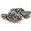 JOMIX Ciabatte Donna Casa con Plantare Estraibile Pantofole Peluche Leopardate Invernali Calde in Tessuto Morbido Suola Antiscivolo Flessibile Mule Aperte Dietro Ideali per Casa MD2410 Grigio 39