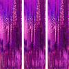 AILEXI 3 Pack Metallico Tinsel Tende Foil Frangia Shimmer Streamer Tenda Porta Decorazione Della Finestra Per Il Compleanno Forniture Festa Di Nozze 1 * 2.5M - Laser Rose Red