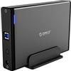 ORICO Custodia Esterna Disco Rigido da 3,5 Pollici con Telaio Rimovibile, USB 3.0 a SATA 3.0 per SATA / HDD / SSD Supporto 16TB e UASP,Viti di Blocco,Alluminio(Nero 7688U3)