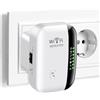 Flintronic Ripetitore WiFi Potente, 2025 Più Recente WLAN Ripetitore WiFi Extender, Amplificatore di Segnale Wifi, Amplificatore Internet con Porta Ethernet, Spina UE(Supporta router 2.4G)
