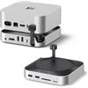 UGREEN Docking Station Compatibile con Mac Mini M4 e M4 Pro Hub USB C Supporto con Alloggiamento M.2 NVME SSD DisplayPort 4K 240Hz 144Hz USB 3.2 4A1C 10Gbps SD TF Slot 3.5mm Aux