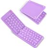 Aolso Tastiera Wireless Bluetooth Pieghevole, Tastiera Wireless Leggera, Triplo Pairing, Tastieras Portatile Ricaricabile per Smartphone/Tablet/PC/iPad/iPhone, Sistema Windows, iOS, Android-Viola