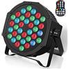 U`King RGB Par LED Batteria Ricaricabile, 72W Luce da Palco Esterni con Telecomando, Illuminazione Discoteca 7 Modalità per Festa DJ Bar Concerti Halloween Natale