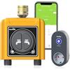 RAINPOINT Timer Irrigazione WiFi 2 Vie, Ingresso in Ottone, Smart Centralina Irrigazione con Controllo App/Vocale, Irrigazione Basata Sull'umidità del Terreno/Meteo, per Prato/Giardino/Serra