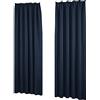 Deconovo Tende Oscuranti Termiche con Nastro a Matita - 2 Stili di Montaggio, Set di 2 Tende Moderne Isolanti per Camera da Letto e Soggiorno, 140x290 CM, Blu Navy