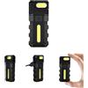 Aolso Mini Torcia LED Ricaricabile, EDC Torcia Portachiavi 500 Lumen, 180° Ruotabile, Magnetica Torcia Tascabile, Lampada a Clip, Impermeabile, per Campeggio, Escursionismo ed Emergenze