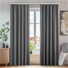Deconovo Tende Oscuranti Termiche con Nastro a Matita - 2 Stili di Montaggio, Set di 2 Tende Moderne Isolanti per Camera da Letto e Soggiorno, 140x290 CM, Grigio Chiaro