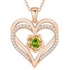 CDE Collana Donna Cuore Regalo Gioielli Donna Pendente Argento S925 Placcata Oro con Pietra di Nascita per Festa Della Mamma Compleanno San Valentino per Lei Mamma Fidanzata Moglie con 5A Cubic Zirconie