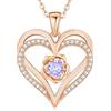 CDE Collana Donna Cuore Regalo Gioielli Donna Pendente Argento S925 Placcata Oro con Pietra di Nascita per Festa Della Mamma Compleanno San Valentino per Lei Mamma Fidanzata Moglie con 5A Cubic Zirconie